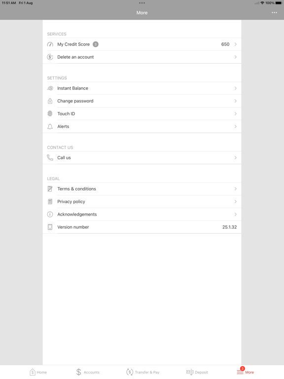 BankCCB Mobile iPad screenshot 4 - Finance app