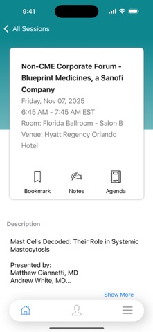 ACAAI Annual Meeting app screenshot 3
