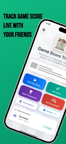 Game Score Tracker App screenshot
