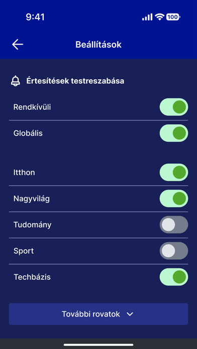 Origo hírek Screenshot