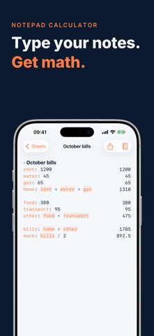 Sigma Notepad Calculator Screenshot 1 of 7