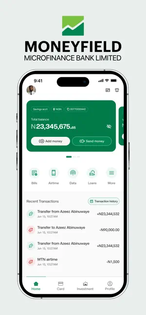Moneyfield MFB Mobile App screenshot 1
