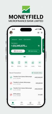 Moneyfield MFB Mobile App Screenshot 1 of 6