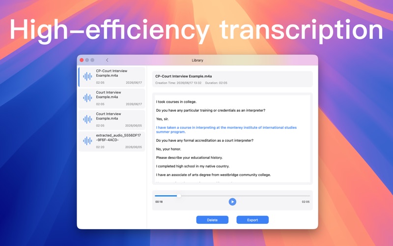 VoiceScribe - Speech to Text iPhone screenshot