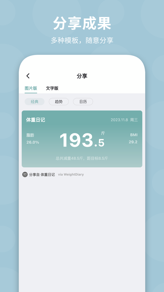 #7. 体重日记 - 健康减肥瘦身，记录更好的自己 (iOS) Av: 青岛四正木每网络科技有限公司
