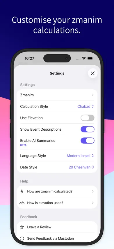 Zmanim Pro screenshot 5
