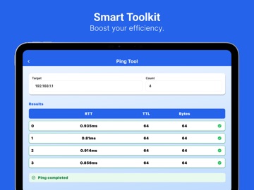 PRISM – 60GHz Management iPad screenshot