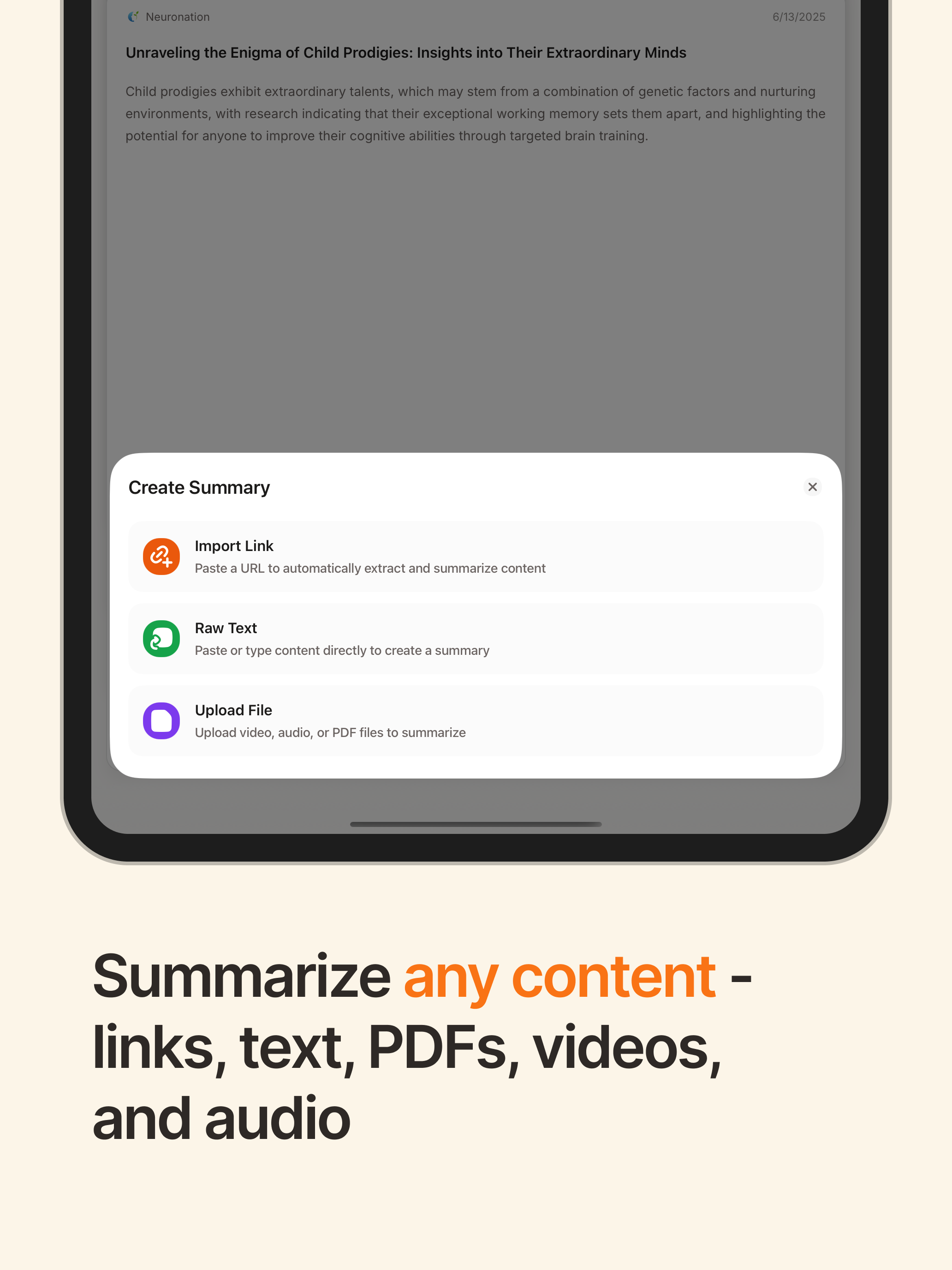 TLDR - Summarize Anything