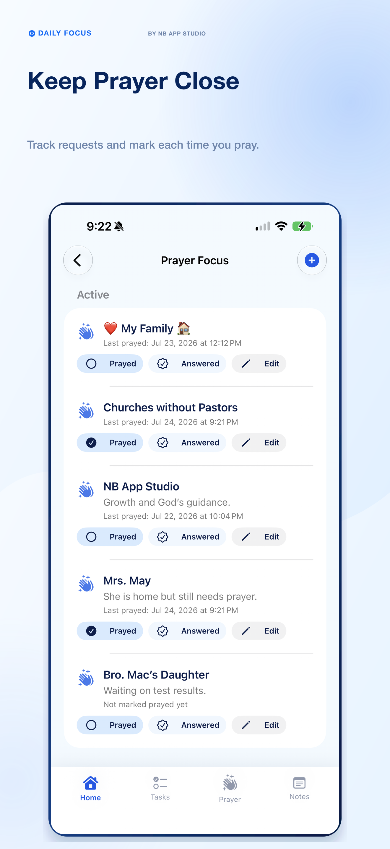 Daily Focus: Tasks & Prayer screenshot 3
