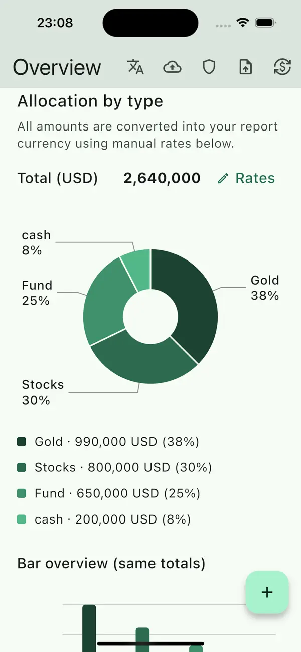 Screenshot #2 pour Offline Asset - Wealth Tracker