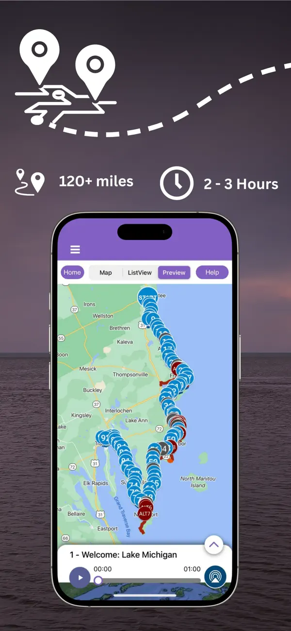 Screenshot #2 pour Lake Michigan GPS Driving Tour