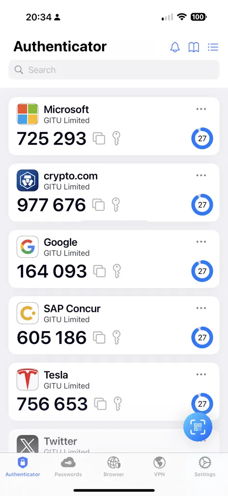 Authenticator App ¹ - Utilities App | MWM