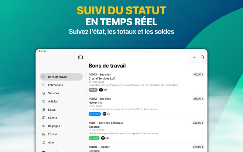 Screenshot #3 pour Bon de Travail Affaire Facile