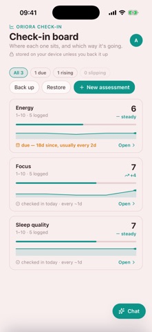 Oriora Check-in iPhone screenshot