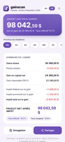 GainsCan: Capital Gains Tax screenshot