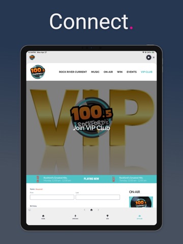 100FM Rockford's Greatest Hits iPad screenshot