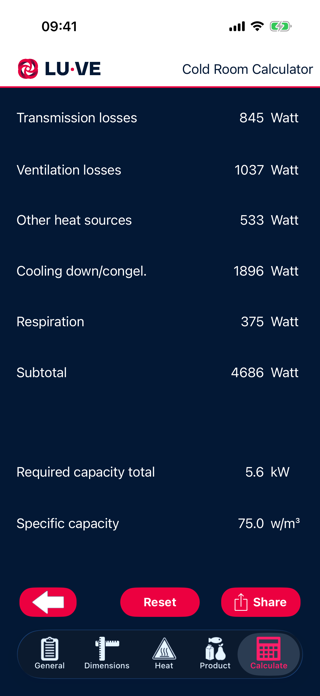 Cold Room Calculator Screenshot 5 of 5