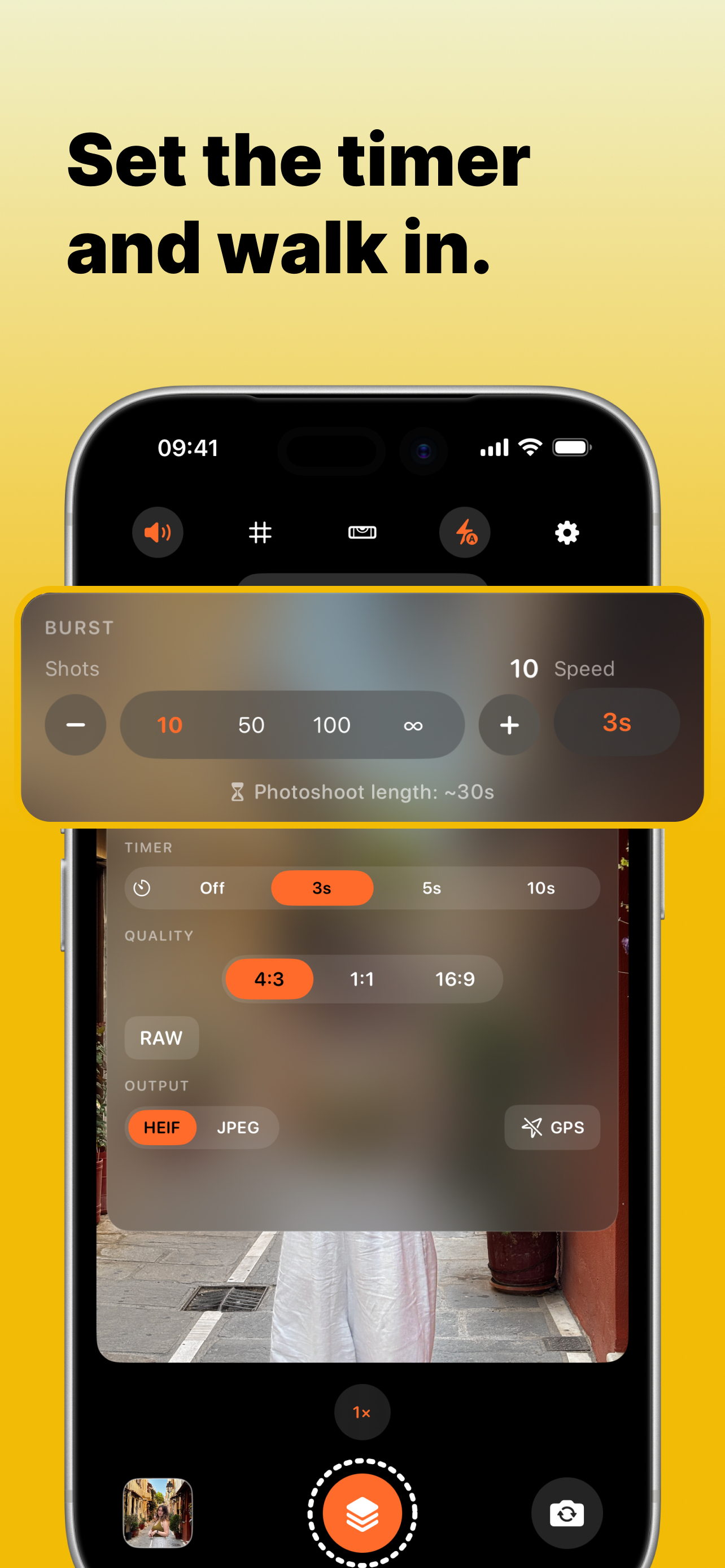 QuickBurst: Self Timer Camera screenshot 2