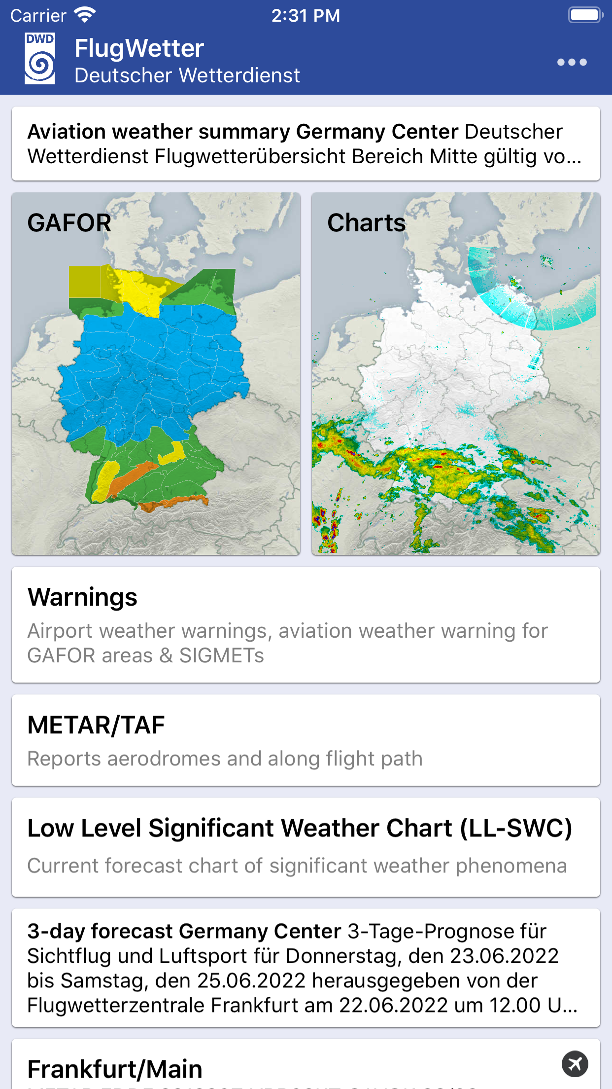 DWD FlugWetter