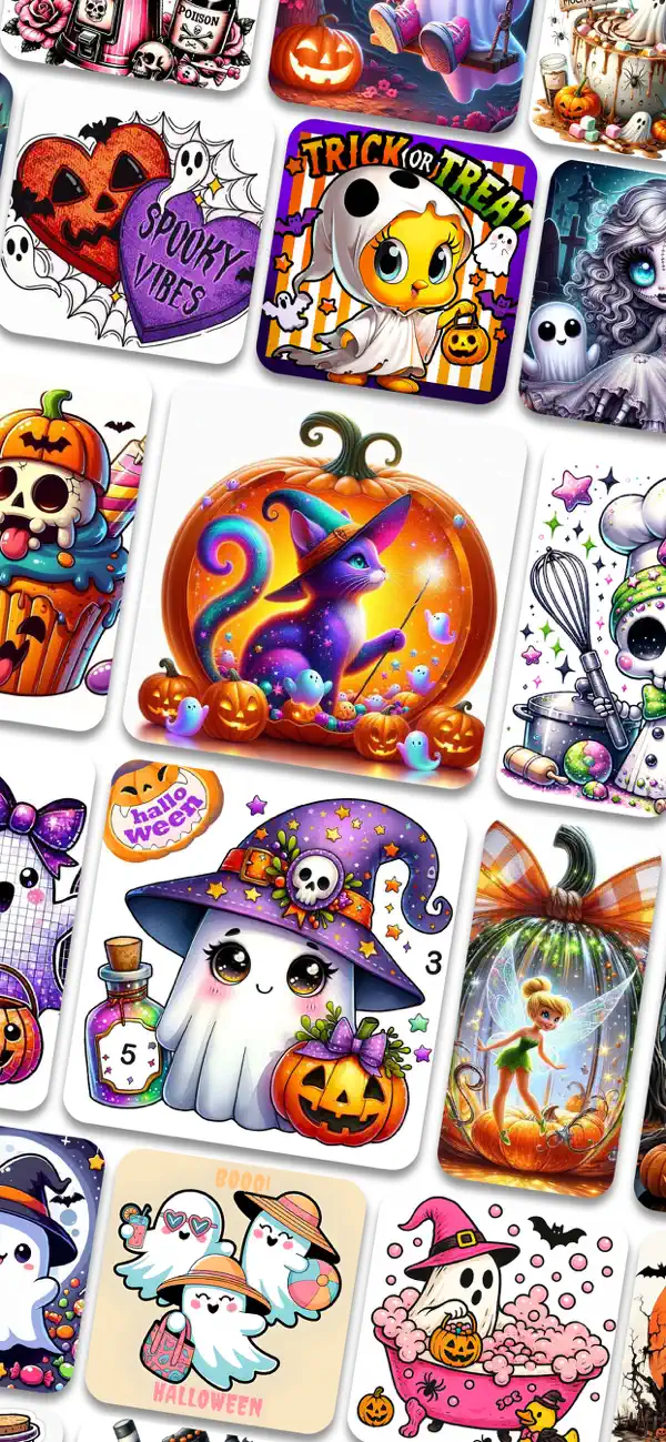 Screenshot #1 pour Halloween Coloriage Magique