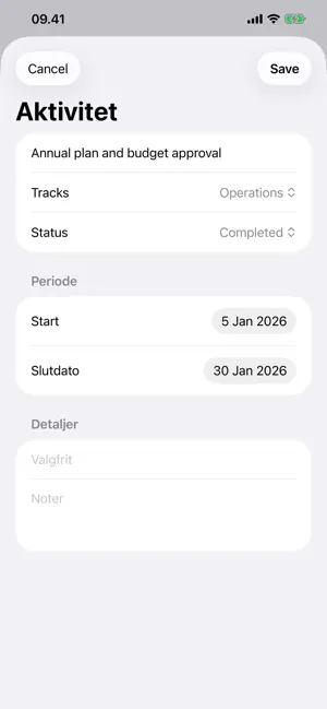Årshjul screenshot 4