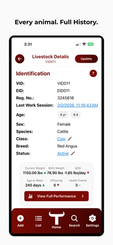 Toro Livestock Management screenshot