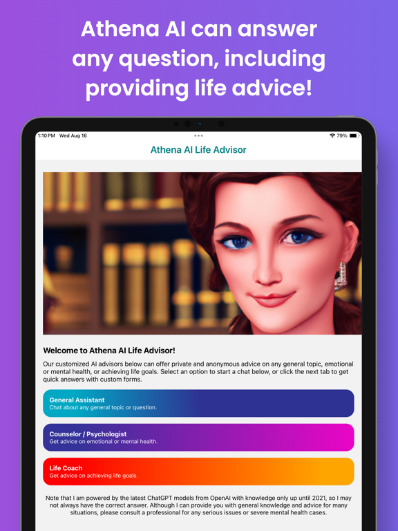 Screenshot #4 pour Athena AI Life Advisor