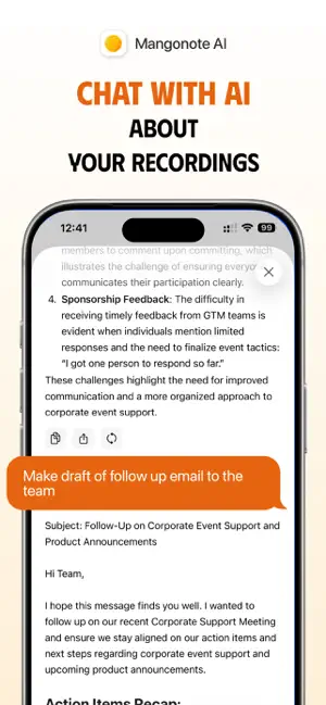 Mangonote: AI Note Taker screenshot 4