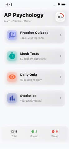 AP Psychology Practice Screenshot 1 of 6