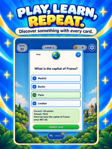 Quiz Solitaire iPad screenshot