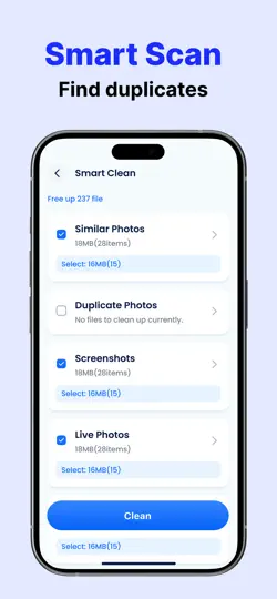 Captura de pantalla de MasterCleaner · AI ClearSpace en iPhone 2