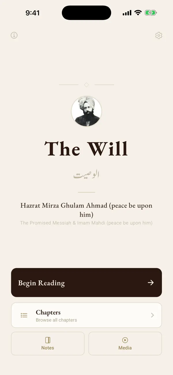 #1. The Will الوصیت (iOS) Podle: Ahmadiyya Muslim Community