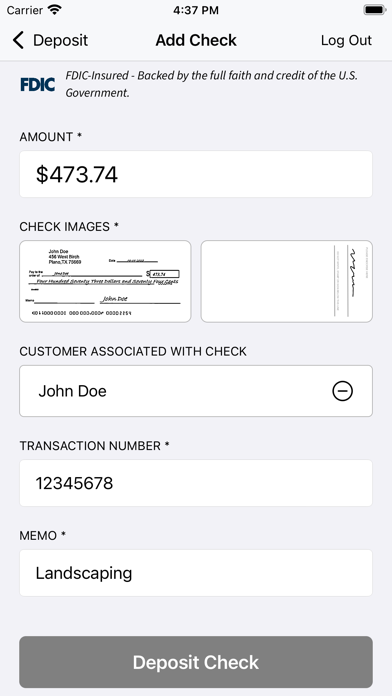 Screenshot 4 of Lindell Bank mRDC App