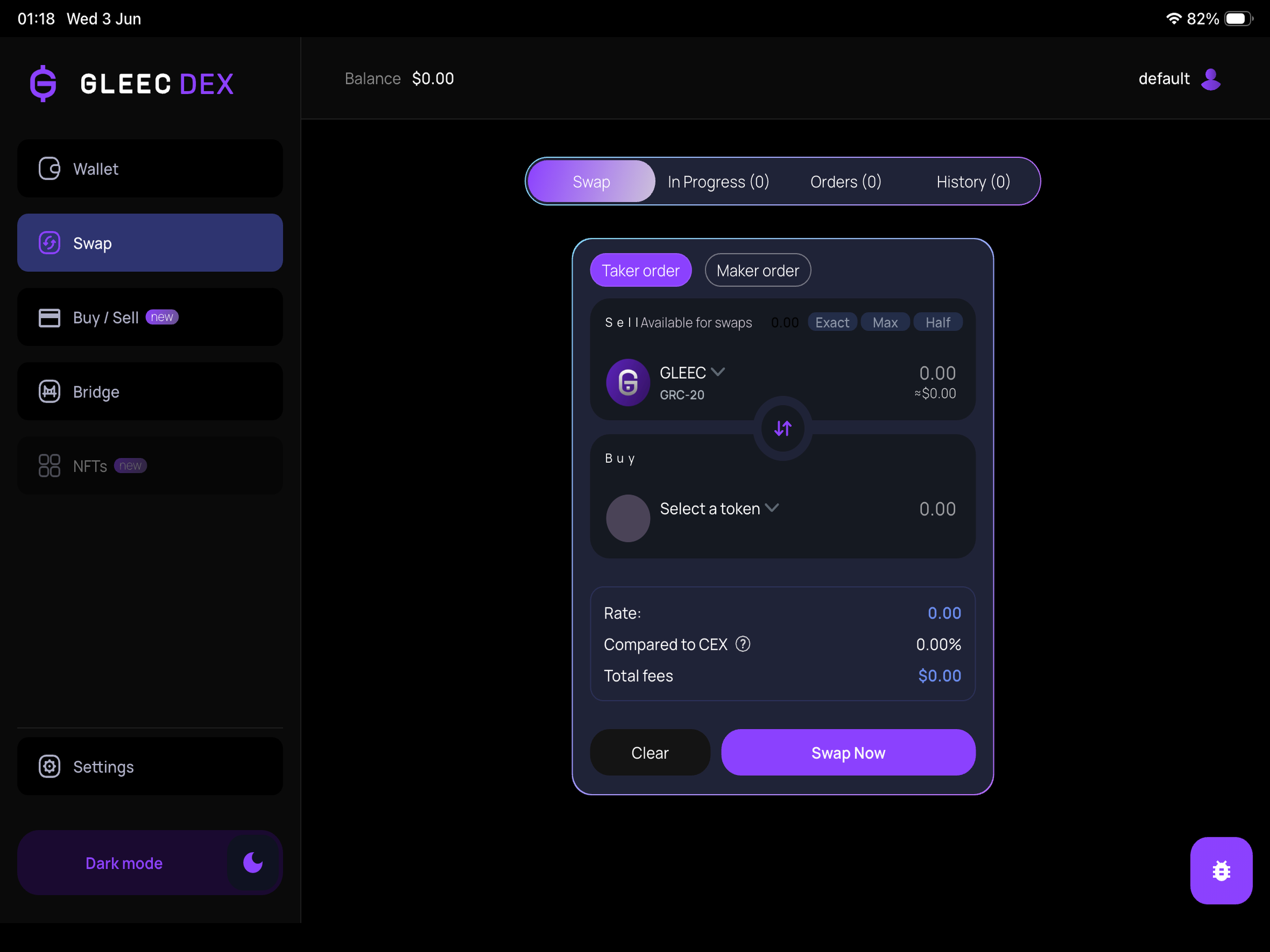 GleecDEX wallet screenshot 11