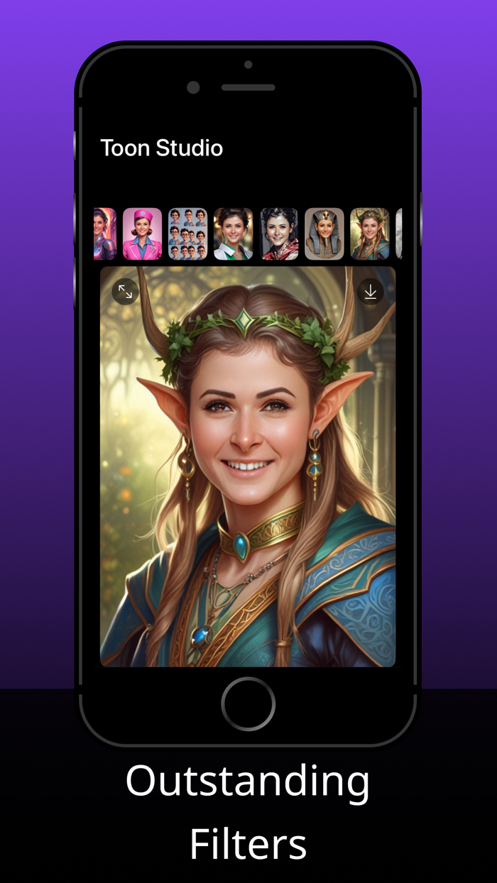 Photo to cartoon portrait