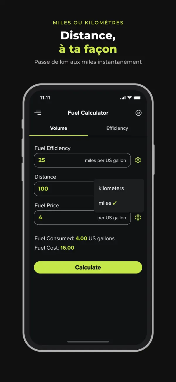 Screenshot #3 pour Calculateur de carburant