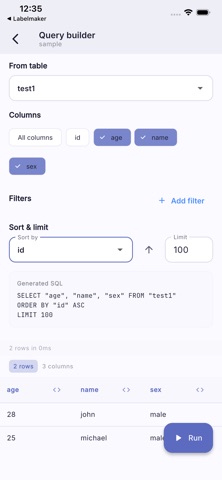 SQLite Editor & DB Viewer iPhone screenshot 1