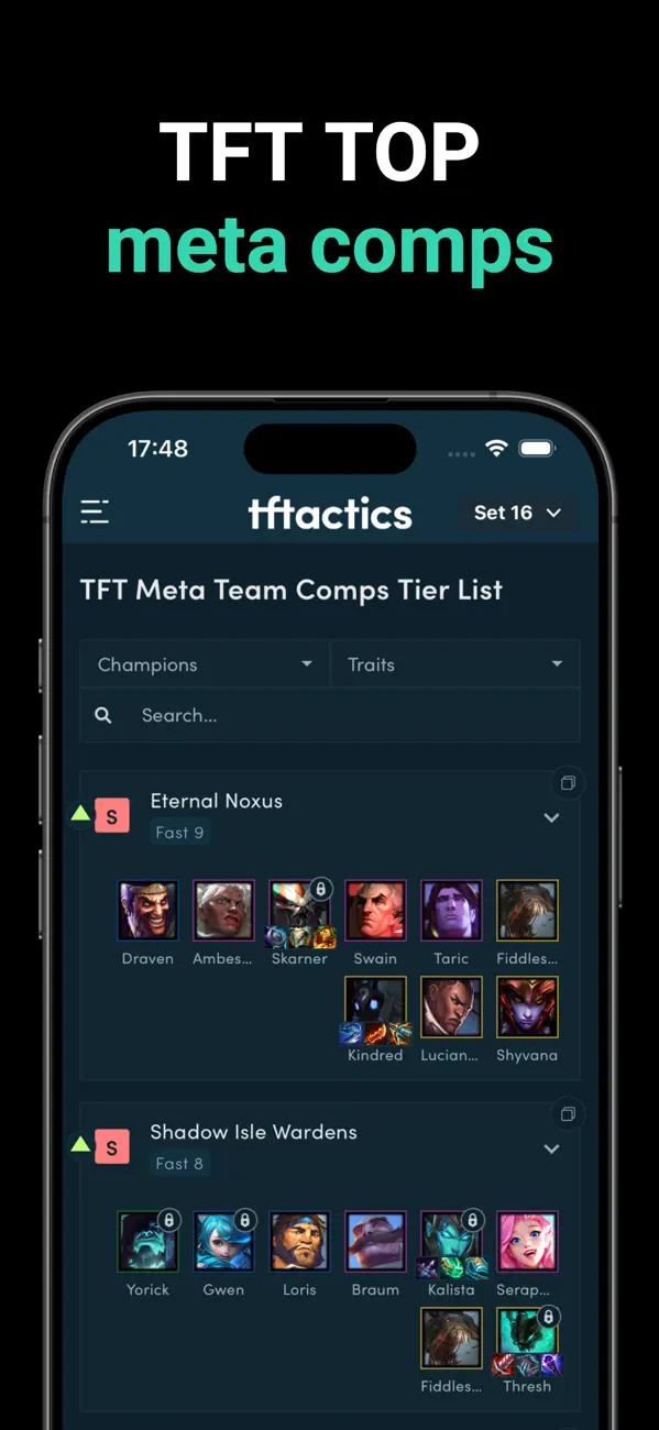 Screenshot #1 pour TFTatics - TFT Guide
