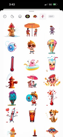 August Heat Wave Stickers iPhone screenshot