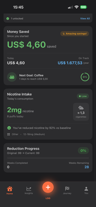PuffBye - Quit Vaping Tracker Screenshot 2 of 6