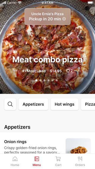 Uncle Ernie's Pizza iPhone screenshot 2 - Food & Drink app