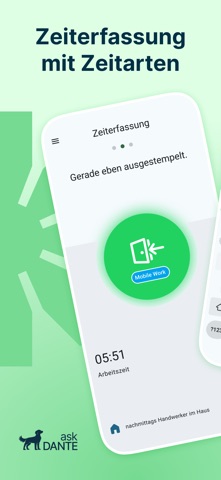 askDANTE Zeiterfassung screenshot