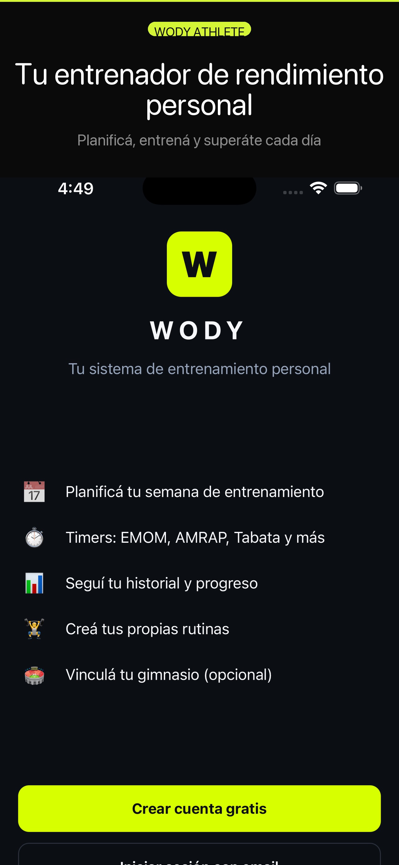 Screenshot 2 of WODY Athlete
