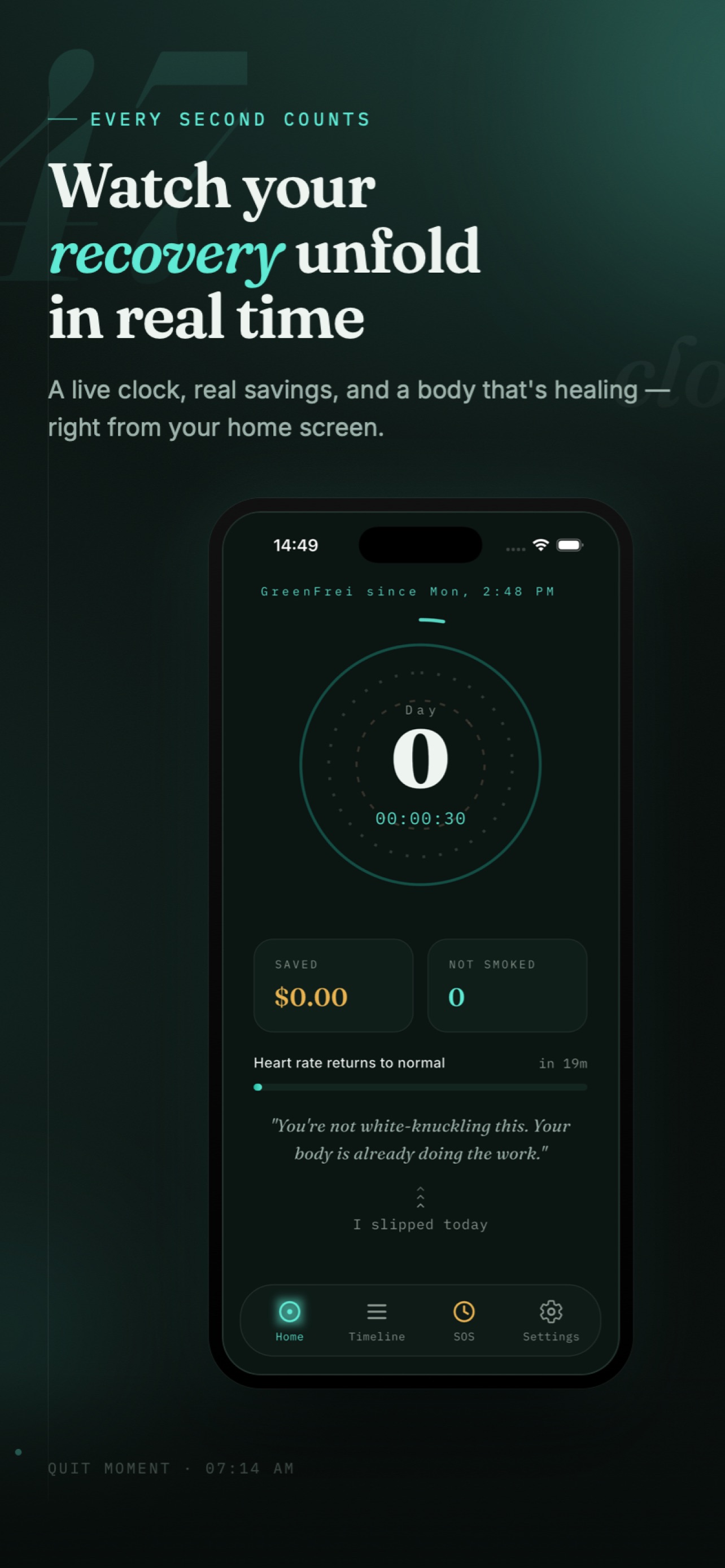 Screenshot 1 of GreenFrei: Quit Smoking