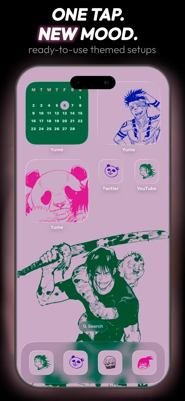 Screenshot #1 pour Anime widgets & themes: Yume