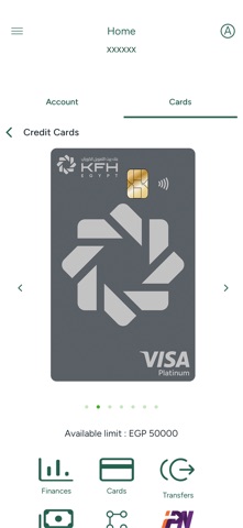 KFH Egypt Mobile Banking Screenshot 2 of 7