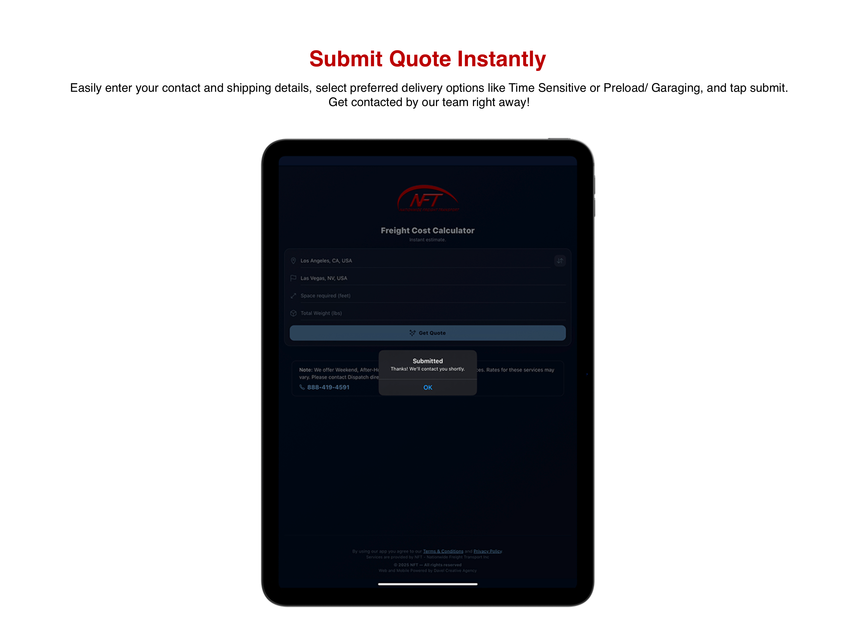 Freight Rate Calculator by NFT