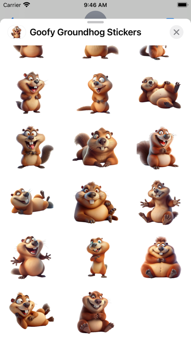Screenshot 3 of Goofy Groundhog Stickers App