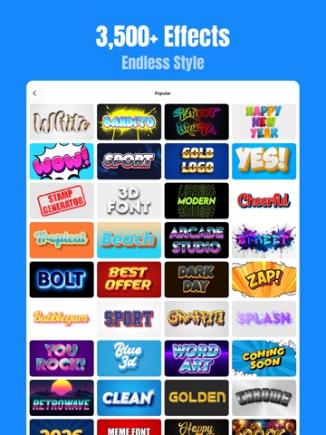 TextStudio - Logo & Effects iPad screenshot