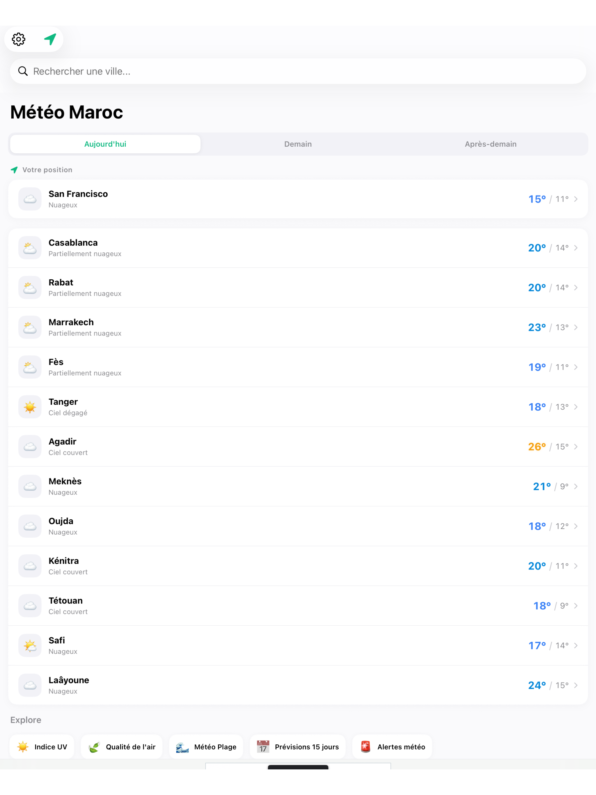 meteo maroc